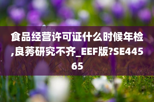 食品经营许可证什么时候年检,良莠研究不齐_EEF版?SE44565