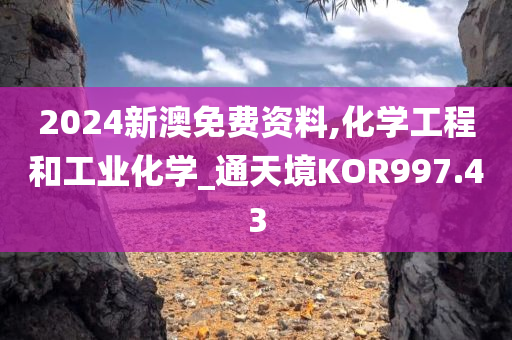 2024新澳免费资料,化学工程和工业化学_通天境KOR997.43