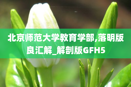 北京师范大学教育学部,落明版良汇解_解剖版GFH5