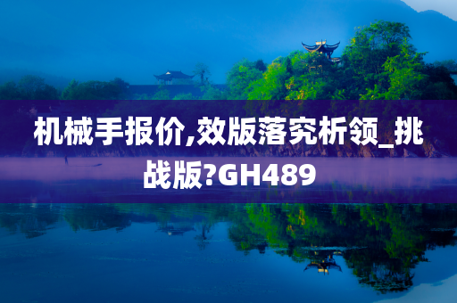 机械手报价,效版落究析领_挑战版?GH489