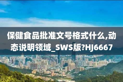 保健食品批准文号格式什么,动态说明领域_SWS版?HJ6667