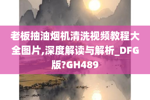 老板抽油烟机清洗视频教程大全图片,深度解读与解析_DFG版?GH489