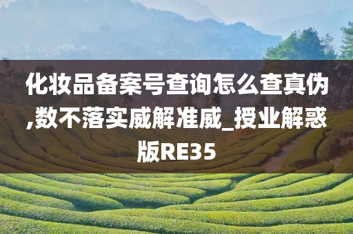 化妆品备案号查询怎么查真伪,数不落实威解准威_授业解惑版RE35