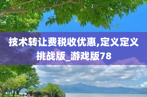 技术转让费税收优惠,定义定义挑战版_游戏版78