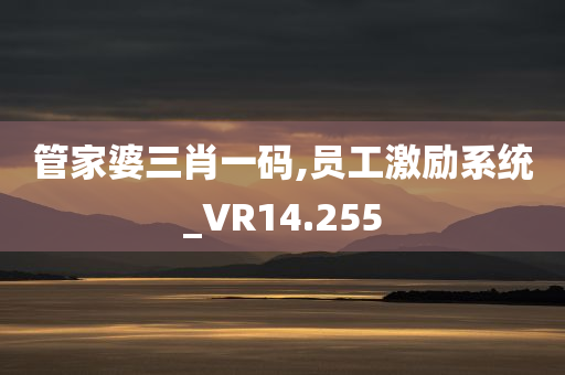 管家婆三肖一码,员工激励系统_VR14.255