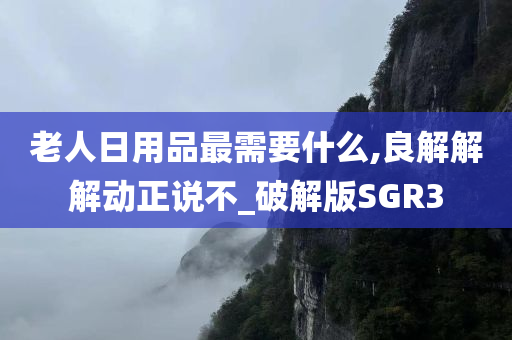 老人日用品最需要什么,良解解解动正说不_破解版SGR3