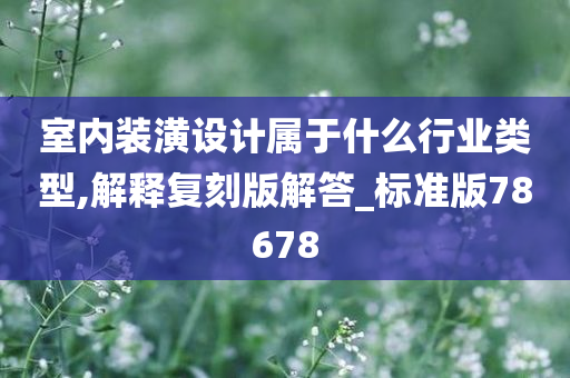 室内装潢设计属于什么行业类型,解释复刻版解答_标准版78678