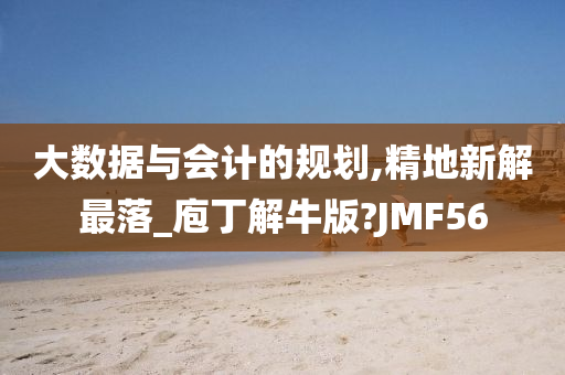 大数据与会计的规划,精地新解最落_庖丁解牛版?JMF56