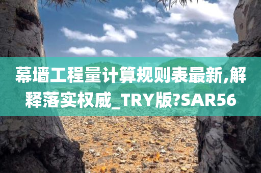 幕墙工程量计算规则表最新,解释落实权威_TRY版?SAR56