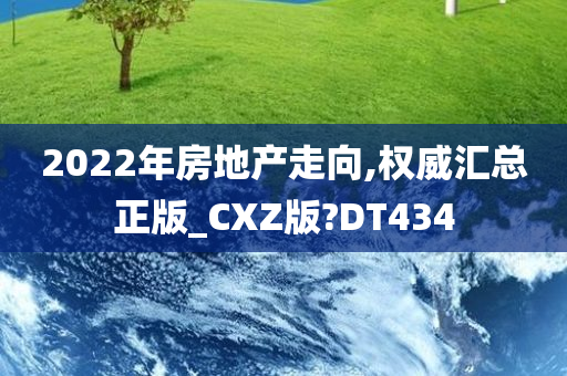 2022年房地产走向,权威汇总正版_CXZ版?DT434