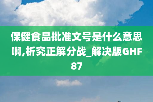 保健食品批准文号是什么意思啊,析究正解分战_解决版GHF87