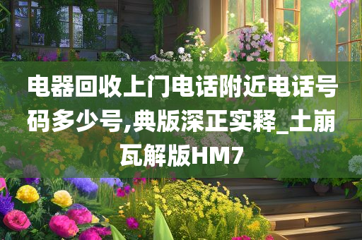 电器回收上门电话附近电话号码多少号,典版深正实释_土崩瓦解版HM7