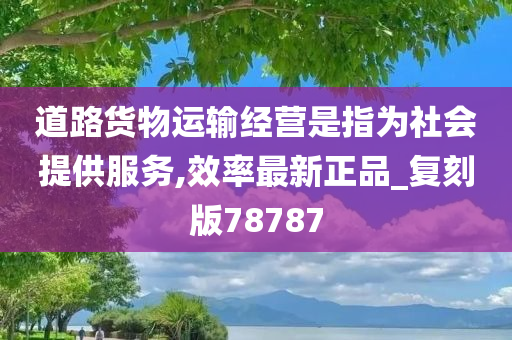 道路货物运输经营是指为社会提供服务,效率最新正品_复刻版78787