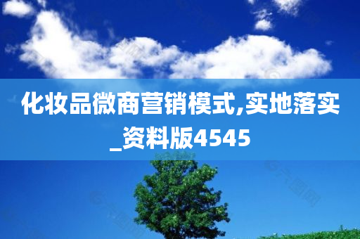 化妆品微商营销模式,实地落实_资料版4545