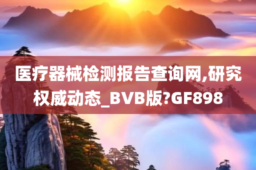 医疗器械检测报告查询网,研究权威动态_BVB版?GF898