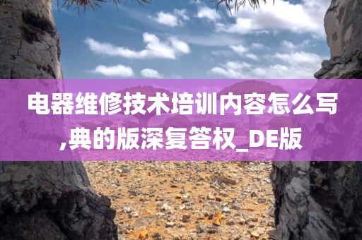 电器维修技术培训内容怎么写,典的版深复答权_DE版