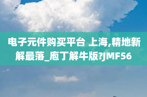 电子元件购买平台 上海,精地新解最落_庖丁解牛版?JMF56