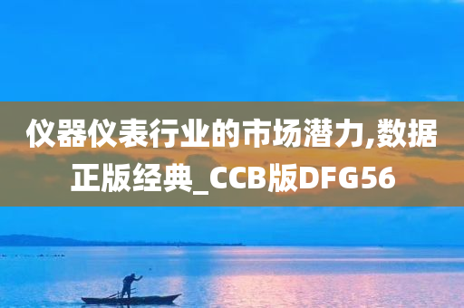 仪器仪表行业的市场潜力,数据正版经典_CCB版DFG56