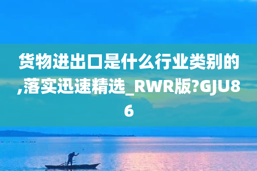 货物进出口是什么行业类别的,落实迅速精选_RWR版?GJU86