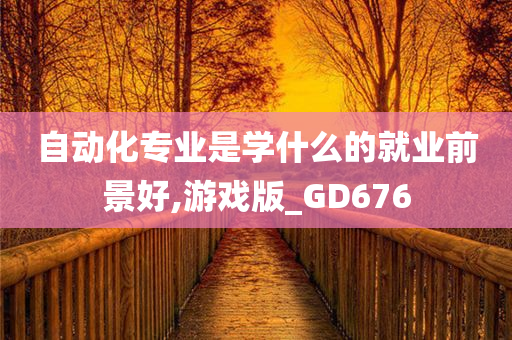 自动化专业是学什么的就业前景好,游戏版_GD676