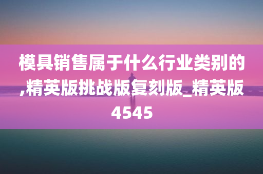 模具销售属于什么行业类别的,精英版挑战版复刻版_精英版4545