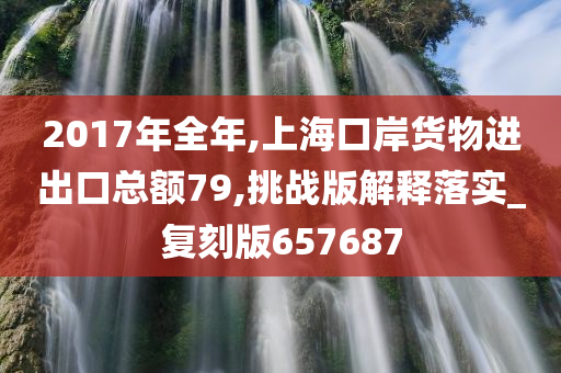 2017年全年,上海口岸货物进出口总额79,挑战版解释落实_复刻版657687