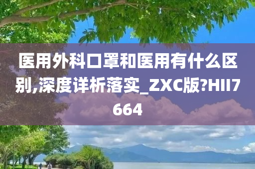 医用外科口罩和医用有什么区别,深度详析落实_ZXC版?HII7664