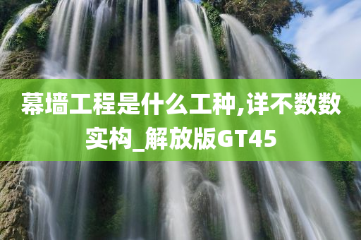 幕墙工程是什么工种,详不数数实构_解放版GT45