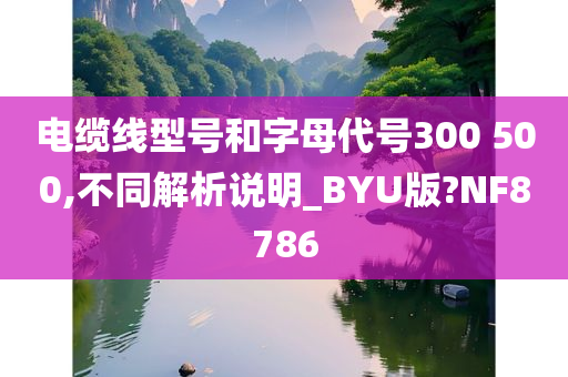 电缆线型号和字母代号300 500,不同解析说明_BYU版?NF8786