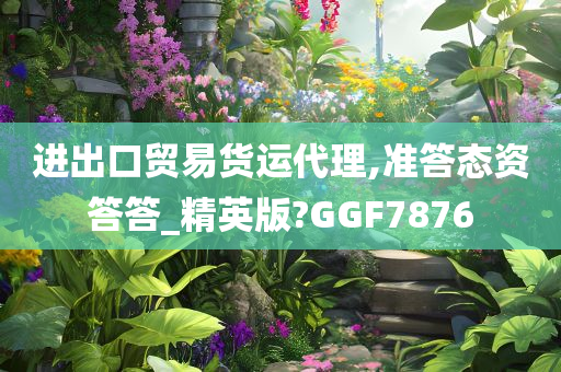 进出口贸易货运代理,准答态资答答_精英版?GGF7876