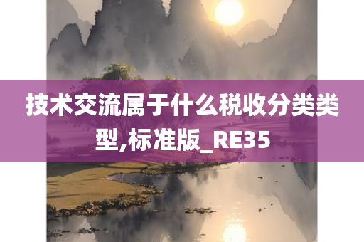 技术交流属于什么税收分类类型,标准版_RE35