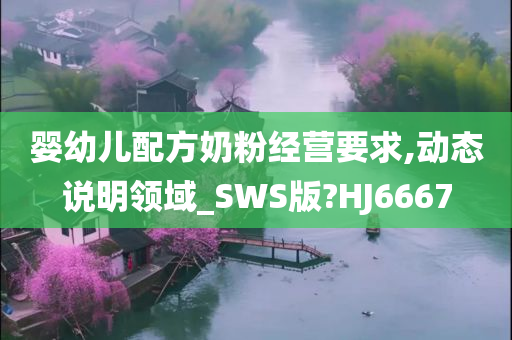 婴幼儿配方奶粉经营要求,动态说明领域_SWS版?HJ6667