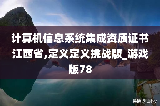 计算机信息系统集成资质证书江西省,定义定义挑战版_游戏版78