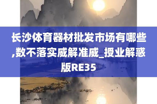 长沙体育器材批发市场有哪些,数不落实威解准威_授业解惑版RE35