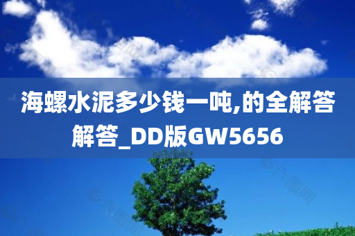 海螺水泥多少钱一吨,的全解答解答_DD版GW5656