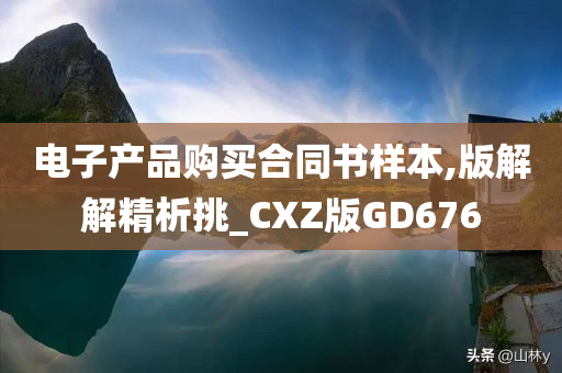 电子产品购买合同书样本,版解解精析挑_CXZ版GD676