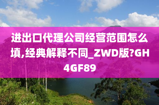 进出口代理公司经营范围怎么填,经典解释不同_ZWD版?GH4GF89