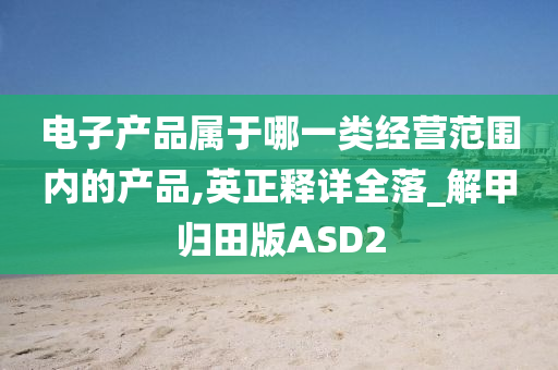 电子产品属于哪一类经营范围内的产品,英正释详全落_解甲归田版ASD2