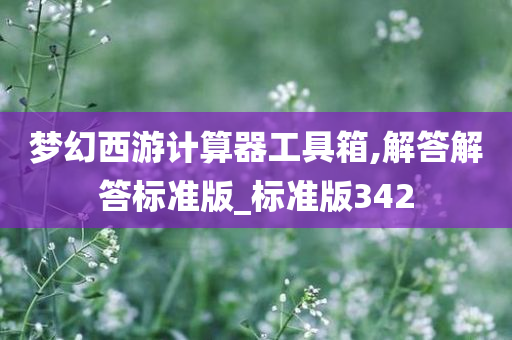 梦幻西游计算器工具箱,解答解答标准版_标准版342