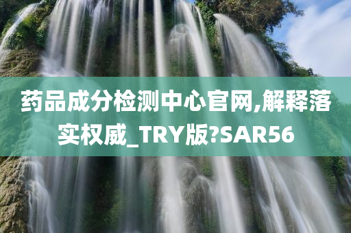 药品成分检测中心官网,解释落实权威_TRY版?SAR56