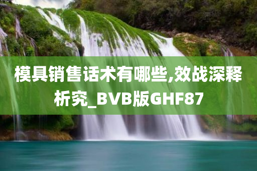 模具销售话术有哪些,效战深释析究_BVB版GHF87