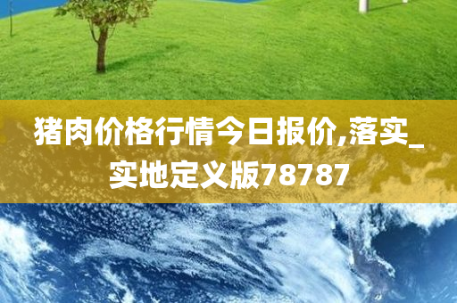 猪肉价格行情今日报价,落实_实地定义版78787