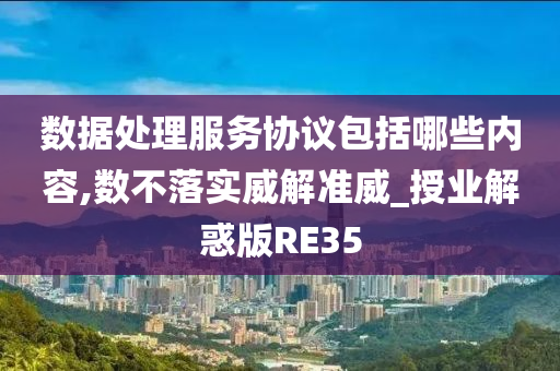 数据处理服务协议包括哪些内容,数不落实威解准威_授业解惑版RE35