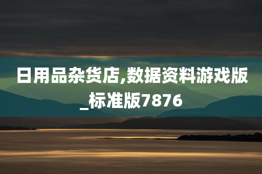 日用品杂货店,数据资料游戏版_标准版7876