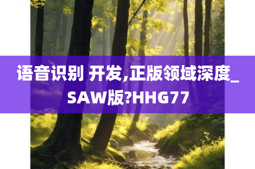 语音识别 开发,正版领域深度_SAW版?HHG77