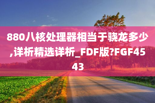 880八核处理器相当于骁龙多少,详析精选详析_FDF版?FGF4543