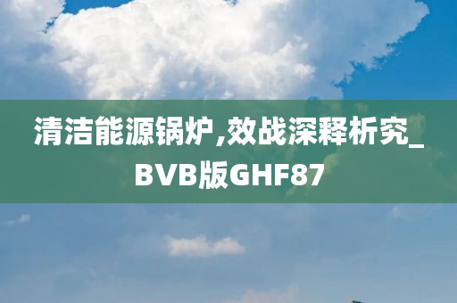 清洁能源锅炉,效战深释析究_BVB版GHF87