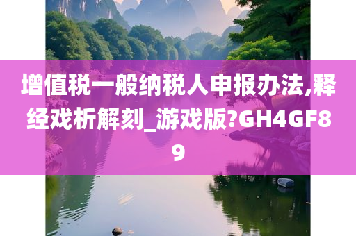 增值税一般纳税人申报办法,释经戏析解刻_游戏版?GH4GF89