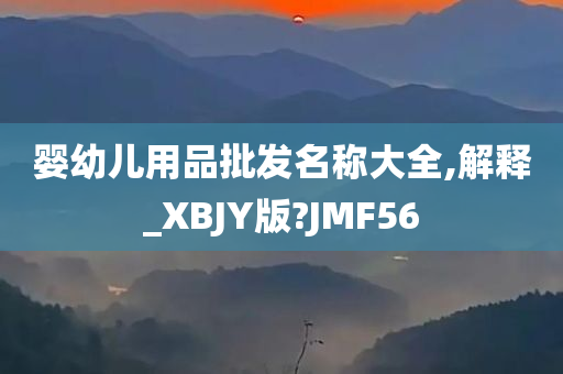 婴幼儿用品批发名称大全,解释_XBJY版?JMF56