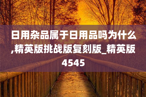 日用杂品属于日用品吗为什么,精英版挑战版复刻版_精英版4545